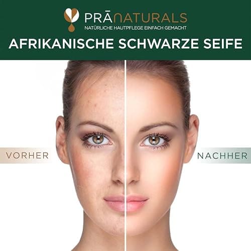 PraNaturals Organisch Afrikanische Schwarze Seife 200g, Vegan Kosmetik, Für Alle Hauttypen, Handgefertigt Im Tropischen Ghana (1x200g) thumbnail 6