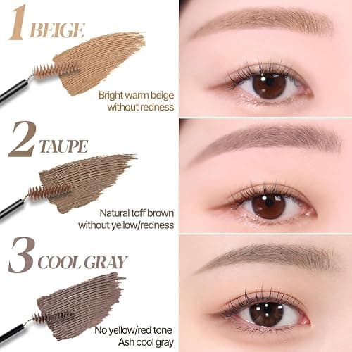 Espoir The Brow Color Fixing Cara #4 Fake Bleach | Easy Fixing without Clumping with Skinny Brush, Long-Lasting & Smudge-proof Eyebrow Mascara, Soft Mood Coloring Tinted Gel, Korean Makeup, 0.1 Fl Oz. thumbnail 3