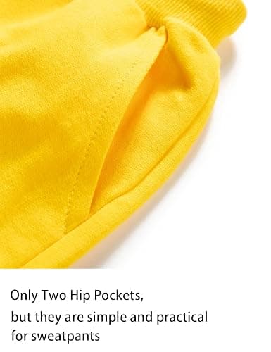 WIYOSHY Kids' Solid Color Drawstring Cotton Sweatpants Jogger Pants for Boys & Girls thumbnail 5
