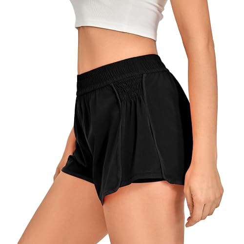 NEXSONIC Athletic Shorts for Women Hight Waisted Ruched Side Running Shorts with Liner for Workout Gym Tennis Active thumbnail 4