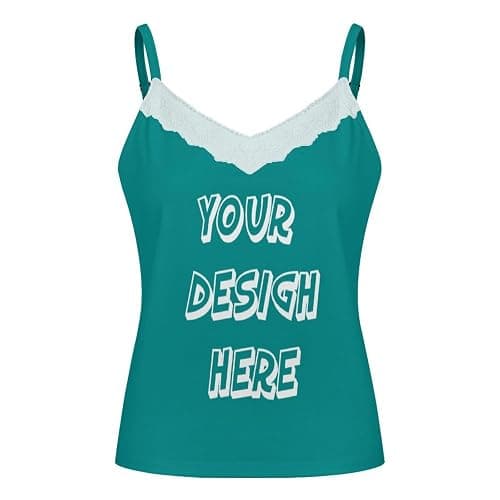 Personalized Tanks for Women Custom Shirt Sleeveless V-Neck Design Your Own Photo Text Front/Back Print Gift thumbnail 4