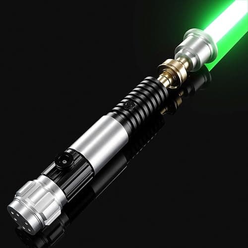PKSTVB Upgrade App Control OBW Dueling Lightsaber, Smooth Swing 16 Sound Effects 3 Light Effects, 16 Colors and Infinite Change Metal Light Saber for Adults (RGB-OBW) - Image 1