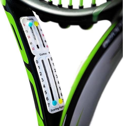 Scoring Right Portable Tennis Racket and Padel Scorekeeper, Easily Mounted Small Score Board to Keep Score of Points, Games, and Sets, ITF Conforming, Lightweight Mini Score Keeper, 1.9g - Image 1
