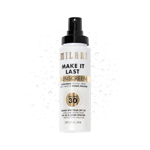 Milani Sunscreen Setting Spray + Primer, Make It Last Sunscreen for Face- SPF 30 UVA & UVB Protection Antioxidant Rich Formula for Broad Spectrum Protection, Prime + Set + Protect, 2.02Fl. Oz - Image 1