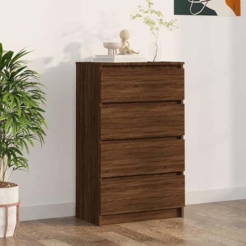 vidaXL Credenza Rovere Marrone 60x35x98,5 cm Legno di ingegneria thumbnail 2
