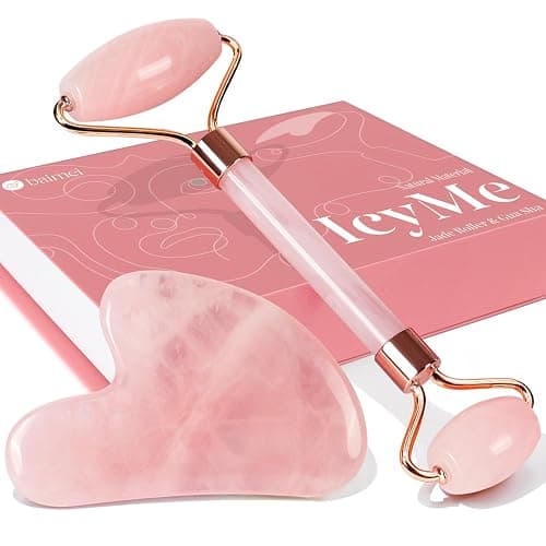 BAIMEI Gua Sha & Jade Roller,Guasha Tool face, Self Care Gift for Women and Men, Massager for Face, Eyes, Neck Care, Skin Care Gifts - Rose Quartz thumbnail 9