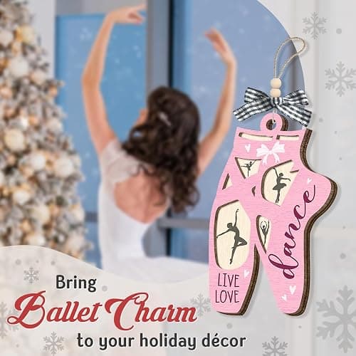 Ballet Ornament 2025 - Ballet Christmas Ornaments, Ballerina Gifts for Teen Girls, Women, Dancers, Wooden Dance Christmas Ornament for Ballerina Lovers, Dancers, Teachers - Xmas Tree Hanging Decor thumbnail 8