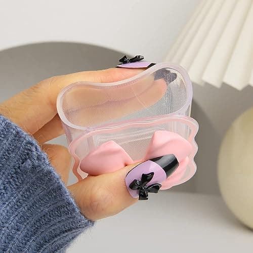 QLD COVER Compatible with iPhone 18W/20W USB-C Charger Cover Cute 3D Bow Tie Design Clear Soft Charger Protector Kawaii Cable Saver for iPhone 11 12 13 14 Pro Max Fast Power Adapter, Pink 2 (5in1) thumbnail 7