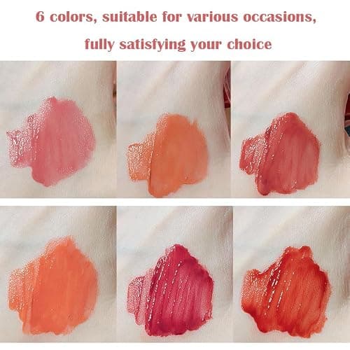 Blopuivo 6 Colors Bear Lip Gloss,Jelly Lip Glaze,Cute Liquid Lipstick Bear Lip Stain Watery Lipgloss Plumping Lip Tint Moisturizing Waterproof Long Lasting for Lip and Cheek thumbnail 2