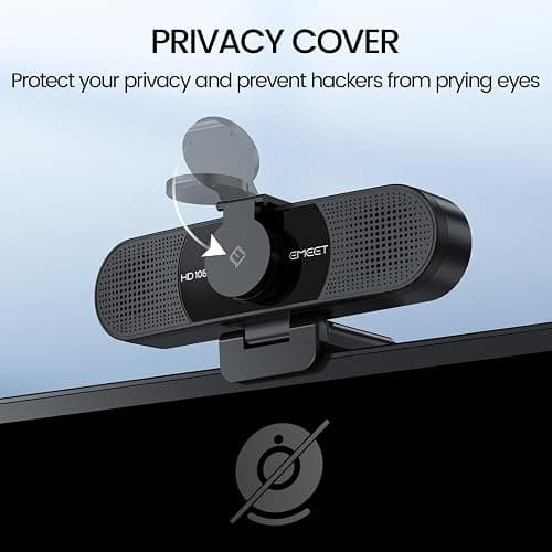 EMEET 1080P Webcam with Microphone, C960 Web Cam, 2 Mics, 90° FOV, USB Type-A & A-to-C Adapter, Plug&Play Computer Camera for Online Calling, Zoom/Teams/Facetime, Switch 2 Camera Support, 2025 Version thumbnail 7