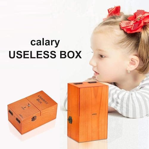 Calary Useless Box Turns Itself Off in Box Alone Machine Fully Assembled in Box (Brown) thumbnail 6
