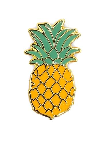 Pineapple Enamel Lapel Pin thumbnail 2