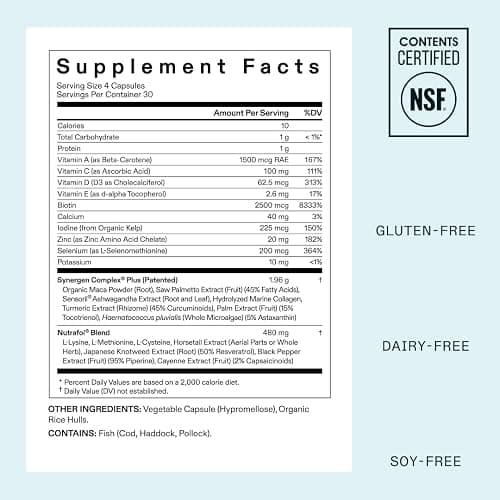 Nutrafol Women's Balance Hair Growth Supplements, Ages 45 and Up, Clinically Proven for Visibly Thicker Hair and Scalp Coverage, Dermatologist Recommended - 1 Month Supply thumbnail 6