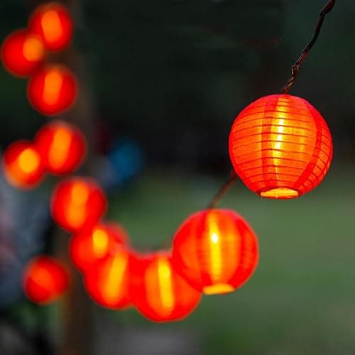 Dreamworth Red Lantern String Lights 13.1ft/4m 20 LEDs Hanging Lanterns Battery Operated String Lights for Chinese New Year,Spring Festival,Wedding,Party Decoration,Christmas thumbnail 5