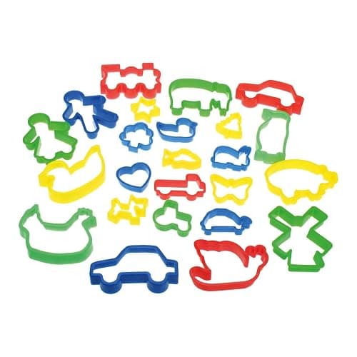 Bigjigs Toys Jar of 24 Pastry Cutters Cookie Cutter Baking Set for Children | 24 Cookie Cutter Shapes in Different Sizes & Colours, Easy to Clean, Stored in Large Jar, Age 3+ thumbnail 2