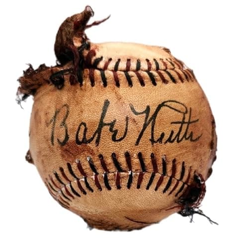 "The Sandlot" Babe Ruth Autographed 1930's Baseball. Licensed Replica Souvenir Ball - Image 1