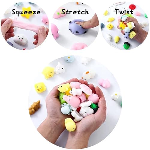 110 Pcs Mochi Squishy Toys, Mochi Squishy Toys for Kids Party Favors, Mini Kawaii Squishy Fidget Toys for Easter Basket Stuffers Egg Fillers Birthday Classroom Prize Pinata Christmas Stocking thumbnail 2
