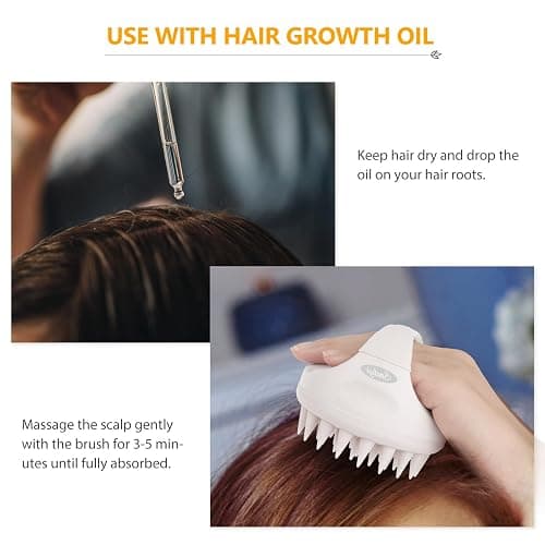 Sndyi Soft Silicone Scalp Massager for Dandruff Removal and Hair Growth - Wet Dry Scalp Exfoliator Brush for Scalp Care - Beige thumbnail 7