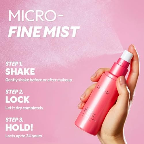 TIRTIR Waterproof Setting Spray – 24 Hour Long Lasting Fix, Sweatproof Water Resistant Makeup Finisher – Ethanol Free, Semi Matte Finish for Oily Skin – Korean Makeup Fixer thumbnail 6