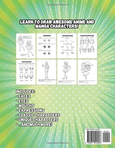 How to Draw Anime and Manga for Beginners: Learn to Draw Awesome Anime and Manga Characters - A Step-by-Step Drawing Guide for Kids, Teens, and Adults thumbnail 2