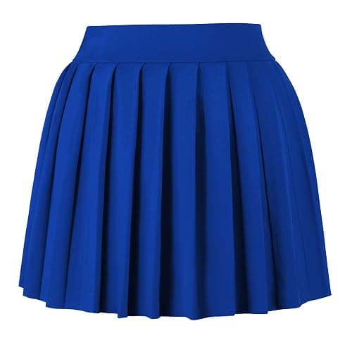 COOUFE Women Pleated Mini Skirts Ruffle Club Y2k Role Play A-line Skater Skirt Casual Stretchy Uniform for Girls - Image 1
