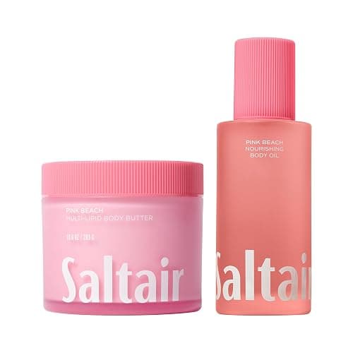 Saltair Pink Beach Hydration Duo – Glow Body Oil & Glow Body Butter – Skin Firming Body Oil & Hydrating Body Butter For Soft Skin – 2 Count - Image 1