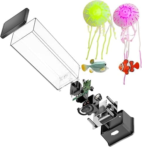 COLORLIFE Electric Jellyfish Tank Table Lamp with Color Changing Light Gift for Kids Men Women Home Deco for Room Mood Light for Relax(Black) thumbnail 3