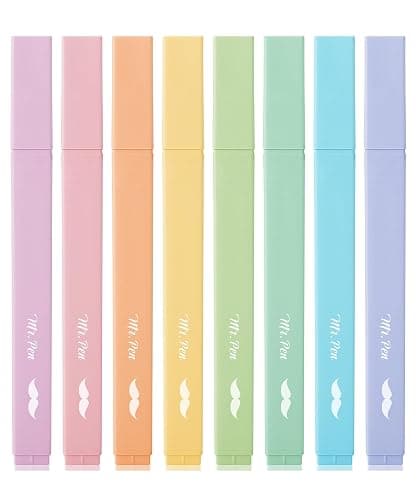 Mr. Pen- Aesthetic Highlighters No Bleed, 8 Pack, Pastel Colors, Chisel Tip | Cute Highlighters Assorted Colors for Journaling, Highlighting, Underlining, Fast Dry, Back to School Supplies - Image 1