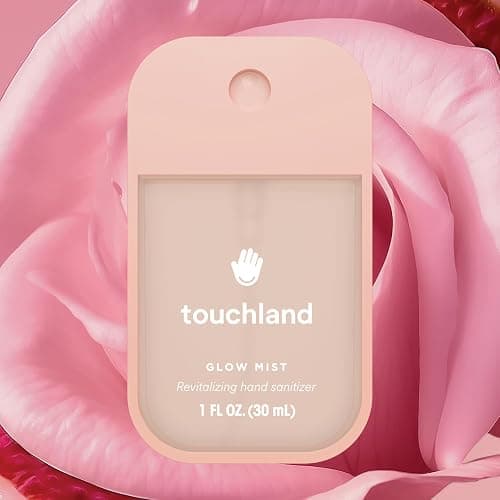 Touchland Glow Mist Revitalizing Hand Sanitizer Spray, Rosewater scented, 30ml., Travel Size thumbnail 3