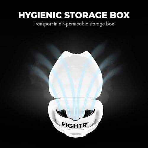 FIGHTR® Premium Mouth Guard - for Excellent Breathing & Easy to fit | Sports Mouth Guard for Boxing, MMA, Football, Lacrosse, Hockey and Other Sports | incl. hygienic Box thumbnail 4