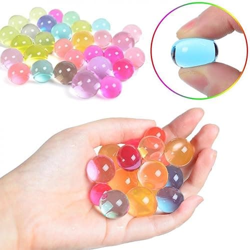 20000 Pièces Water Beads Colorful,Biodegradable Balls,Gel Soil Mud Bead,Vase Filler,Decorative Water Balls,Filled Decoration Home Accessories,and Craft for Stress Relief,Decoration (100g Pack) - Colourful thumbnail 4