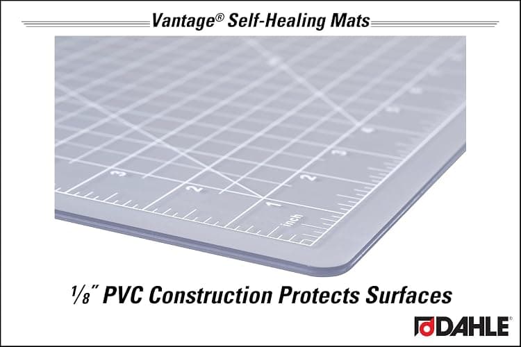 Dahle Vantage 10681 See-Through Premium Self-Healing Cutting Mat, 12"x18", 1/2" Grid, 5 Layers for Max Healing, Perfect for Crafts & Sewing, Clear thumbnail 7