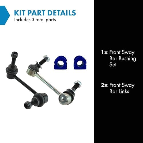 TRQ Front Suspension Kit Sway Bar Bushing Set Sway Bar Stabilizer Link Compatible with 2003-2009 Lexus GX470 Toyota 4Runner 2007-2009 FJ Cruiser thumbnail 2