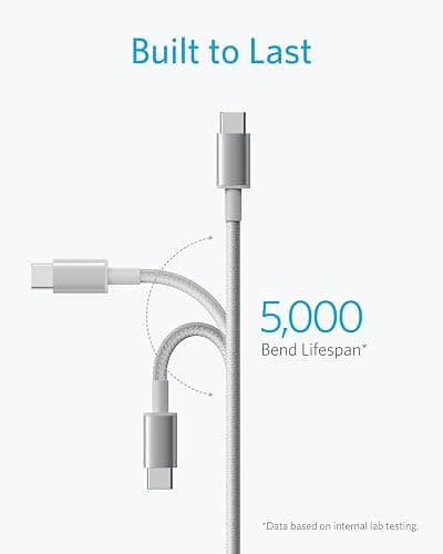 Anker USB C to USB C Cable, Type-C 60W Fast Charging Cable (6 FT, 2Pack) for iPhone 17 Series, iPad mini 6 and More (Silver) thumbnail 3