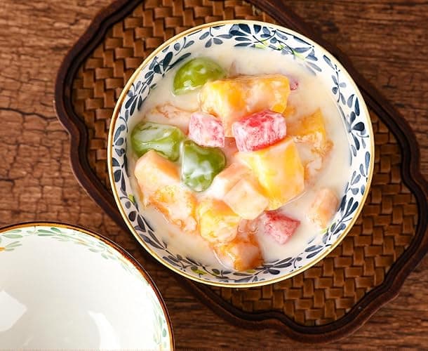 TuYines Müslischalen, Keramik-Dessertschalen, 12 cm, kleine Schüsseln für Eis, Reis, Suppe, Dessert, mikrowellen- und spülmaschinenfest, 4 Stück thumbnail 5