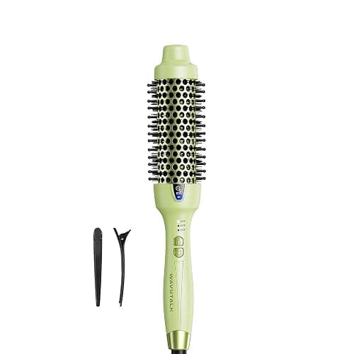 Wavytalk Thermal Brush Blowout Express 1.5" Ionic Heat Round Brush | Creates Smooth Shiny Blowout Look, Salon Blowouts, 3 Temp Settings Dual Voltage, Easy to Use Reduces Frizz, Green - Image 1