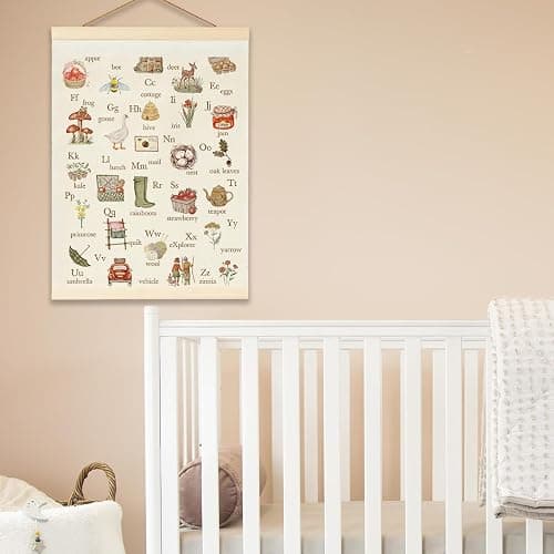 BirtDerr Woodland Nursery Decorations, Forest Nursery Decor, Boy Room Wall Decor, Jungle Decoration For Kids, strawberry, cottage, montessori, abc, school, homeschool thumbnail 5
