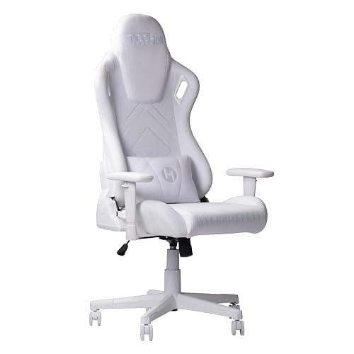 Techni Sport White Velvet Gaming Chair - Image 1