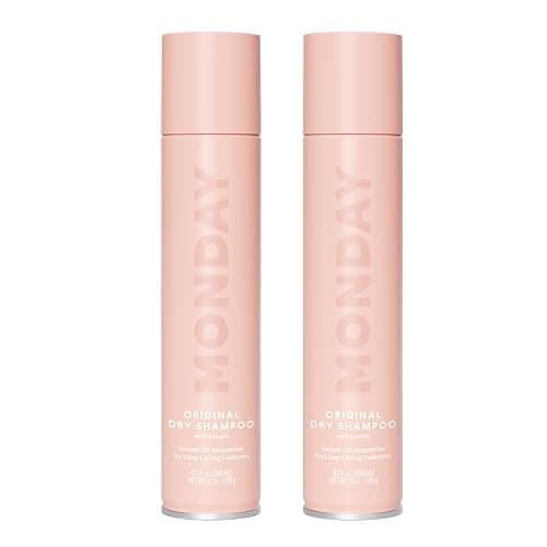 MONDAY HAIRCARE ORIGINAL Dry Shampoo with Keratin, oil-absorbing for All Hair Types 200 mL, Dual Pack - Image 1