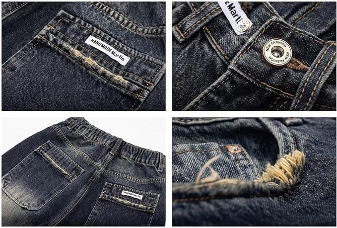 Jeans Donna Baggy y2k, Donna Larghi Jeans Vita Alta Jeans Donna Larghi Gamba Larga Hip Hop Jogger Oversize Hippie Harajuku Y2K Aesthetic Streetwear Baggy Denim Harajuku Gothic Pantaloni Cargo - XL - Blu thumbnail 5