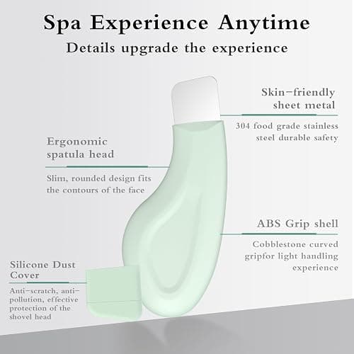 Sookga Blackhead Remover Tool, Silicone Face Scraper for Deep Cleansing, Skin Scrubber Face Spatula, Nose Blackhead Remover, Skin Care Tool for Men and Women (Green) thumbnail 5
