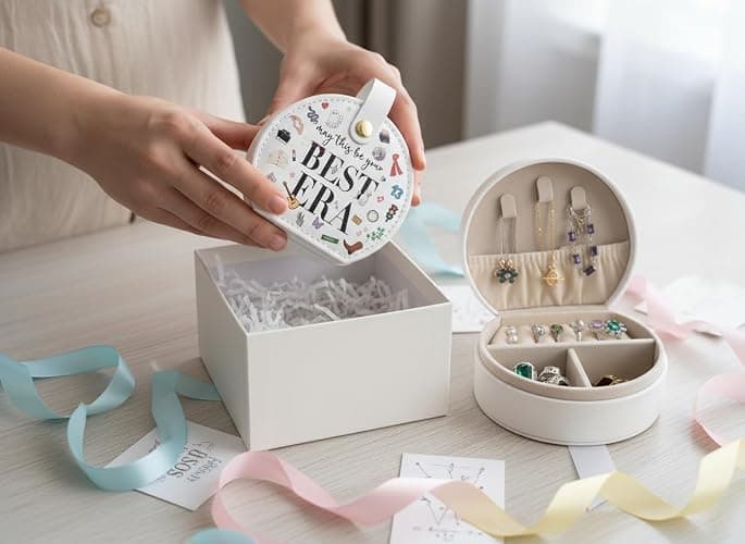 Best Eras Inspired Jewelry Boxes, Singer Inspired Travel Jewelry Box, Friendship Bracelet Box Holder, Birthday Gift for Girls Women, Gifts Idea for Christmas, Buckle Jewelry Box, Jewelry Case thumbnail 7