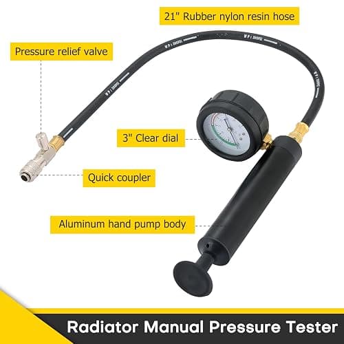 Acymner Radiator Pressure Tester Kit | 18PCS Coolant Pressure Tester Kit,Radiator Pressure Pump Cooling System Car Leak Tester Detector Tool Water Tank Adapter Auto Coolant Vacuum Purge Head Gasket thumbnail 3