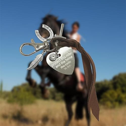 Protect This Rider and The Horse She Rode in On-Saddle Charm, Saddle Heart Charm, Equestrian Riding Gift,Horse Lovers Gifts thumbnail 4