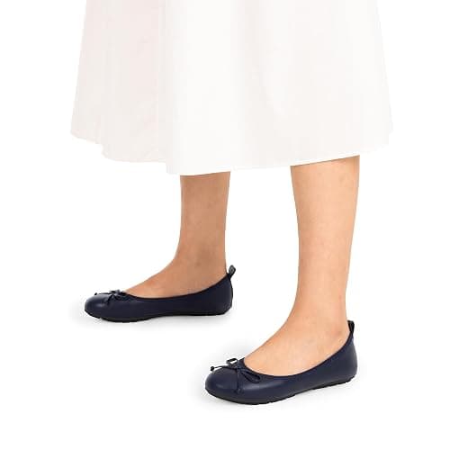 DREAM PAIRS Women's Flats, Foldable Ballet Flats for Women, Bowknot Round Toe Comfort Light Weight Slip-On Dress Shoes thumbnail 8