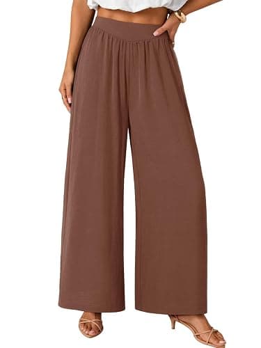 NIMIN Palazzo Pants for Women Wide Leg High Waisted Slack 2026 Summer Flowy Beach Casual Clothes with Pockets thumbnail 2