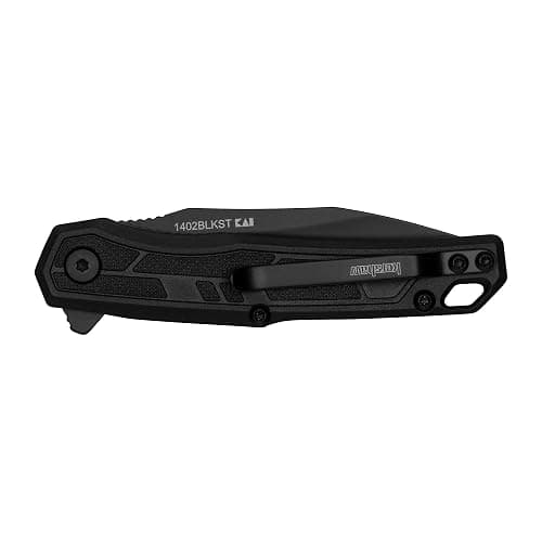 Kershaw Appa Folding Serrated Tactical Pocket Knife, Assisted Opening, 2.75 inch Serrated Black Blade and Handle, Small, Lightweight Every Day Carry thumbnail 5