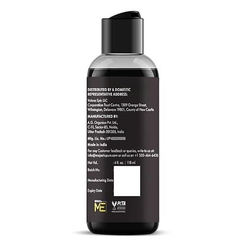 Majestic Pure Jamaican Black Castor Oil - 100% Pure & Natural - Premium Grade, Cold Pressed, Hexane Free - Hair, Eyelashes, Eyebrows, Nails - Moisturizing & Nourishing - 4 Fl Oz thumbnail 8