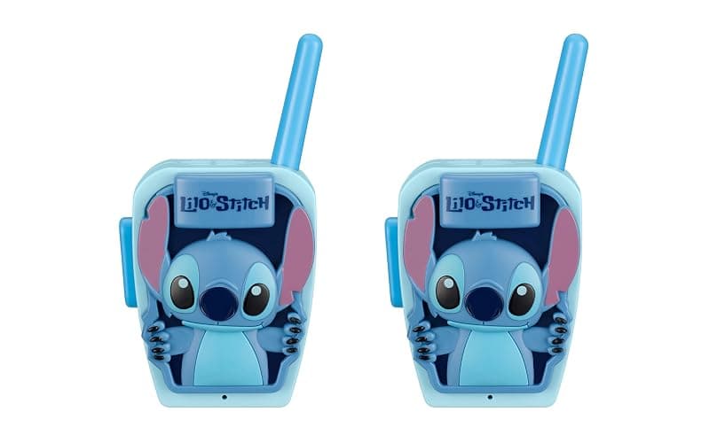 eKids Stitch Walkie Talkies for Kids, Static Free Extended Range Indoor and Outdoor Toys Designed for Fans of Stitch Toys - Image 1