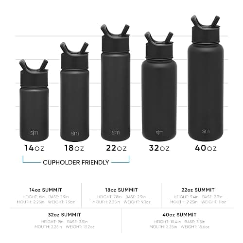 Simple Modern Water Bottle with Straw and Chug Lid | Insulated Stainless Steel for Sports Gym | Summit Collection | 32oz | Winter White thumbnail 5